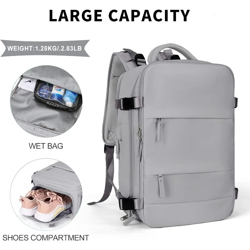 Large Outdoor Travel Backpack Expandable Airplane Travel Backpack Multifunctional Charging Laptop Bag Luggage Bag