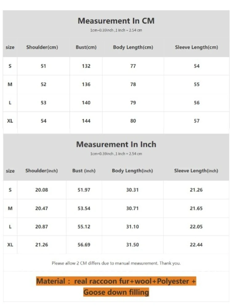 Reality Pelzmäntel Woolen Damen Winter Daunenjacke Pelz Echtmantel Gänsedaunenmäntel & Parkas Echter Waschbärpelz Jacke weiblich