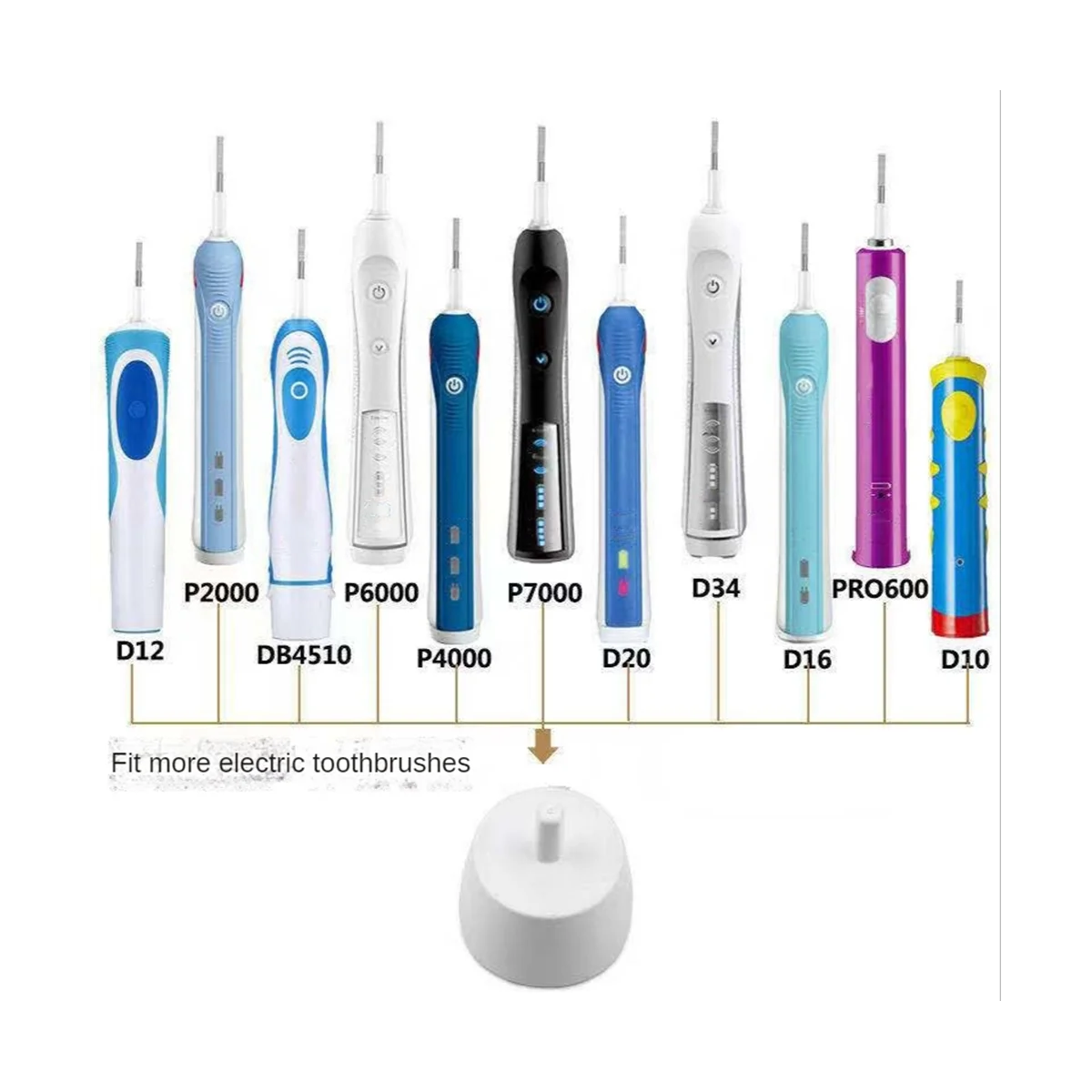 USB Travel Charger Dock 3757 Electric Toothbrush Charging Cradle for Braun Oral B P2000P4000P6000P7000D10D12D16D20D34