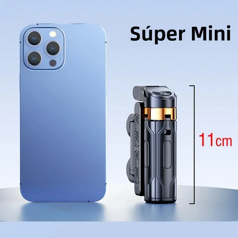 Universal Mini Selfie Stick Portable Phone Holder Shooting Aid Versatile Integrated Design Bluetooth Remote For Live Broadcas - view 5