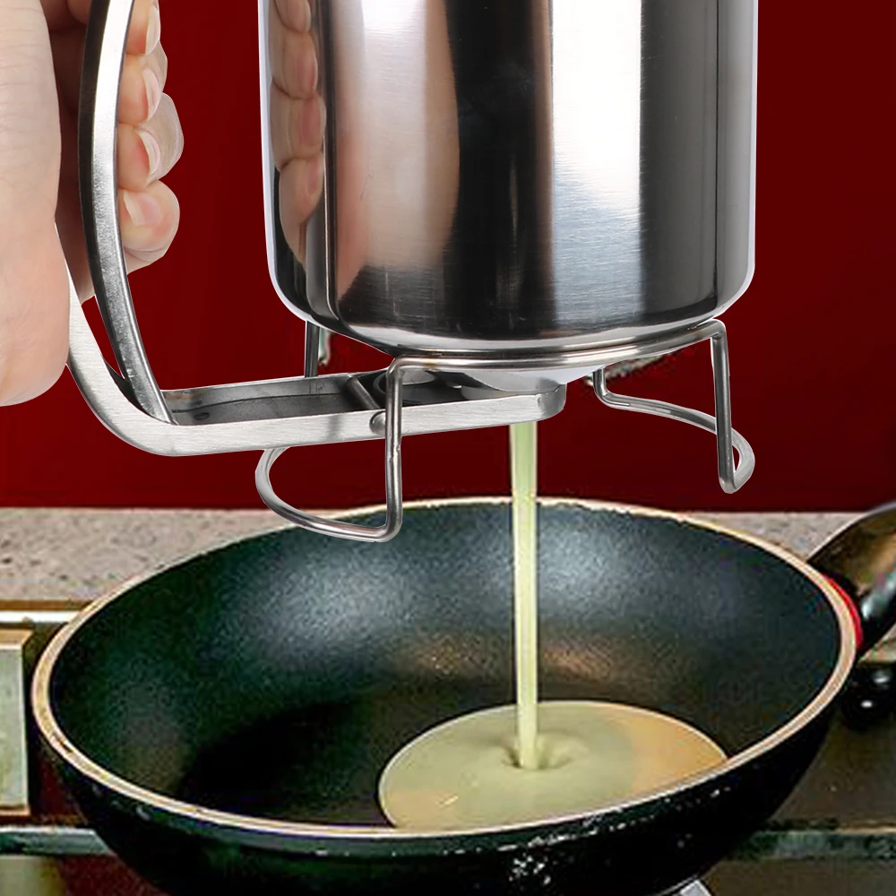 Kitchen Tool Funnels Piston Funnel With Support Baking Tools Batter Dispenser Stainless Steel Cake Cupcake Dough Dispenser