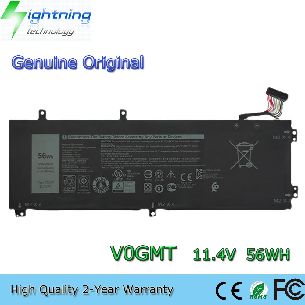 

New Genuine Original V0GMT 11.4V 56Wh Laptop Battery for Dell VOSTRO 15 7500 DELL G7 17 7700 0NYD3W TJDRR