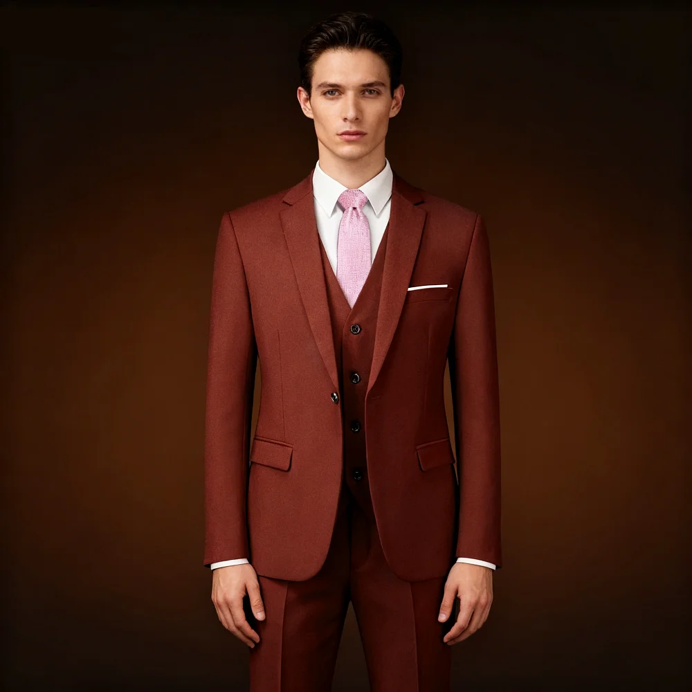 

Men's 3 Elegant Notch Lapel Marfim Smoking Suit Casual Formal Dinner Dance Party Wear Fitted Groomsmen Wedding Attire