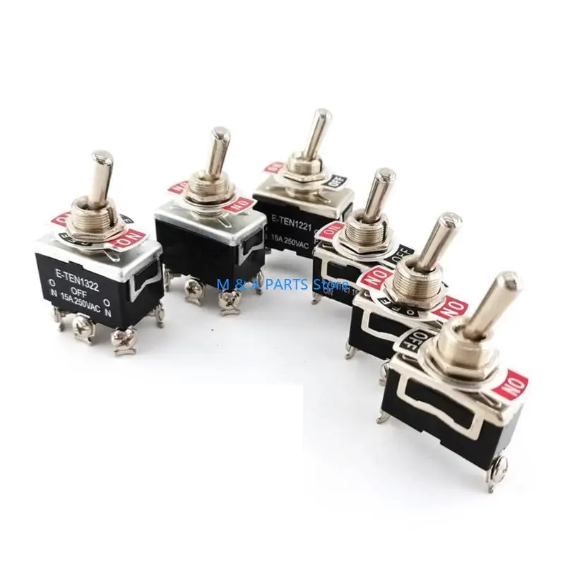 U1JF Toggle Switches 2/3/4/6Pin 2 3 Position ON-OFF-ON / ON-OFF 12mm Miniature Toggle Switches 250V 15A for Car Boat