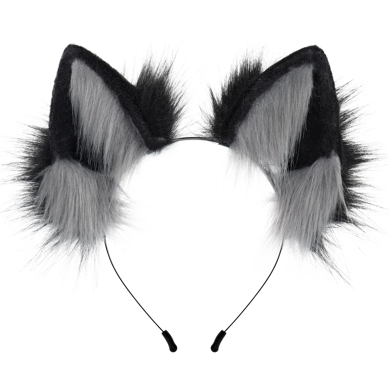 Diadema con orejas de perro, gato peludo, lobo, zorro, sombreros de Halloween, disfraz de fiesta para mujeres y niñas