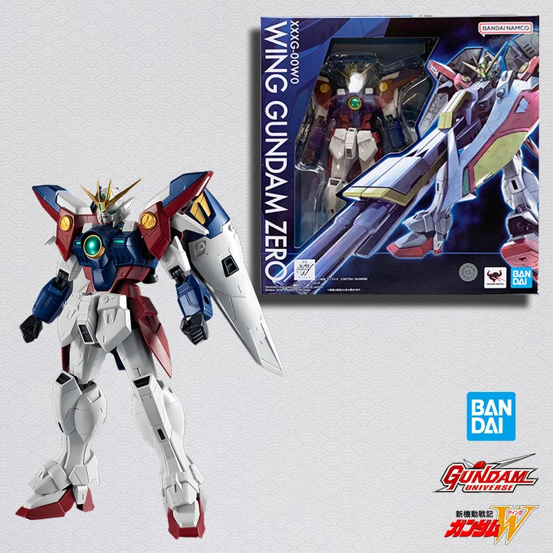 

Оригинальная модель BANDAI Gundam Universe Gundam Wing 16 см Xxxg-00w0 Wing Gundam Zero, коллекция экшн-фигурок