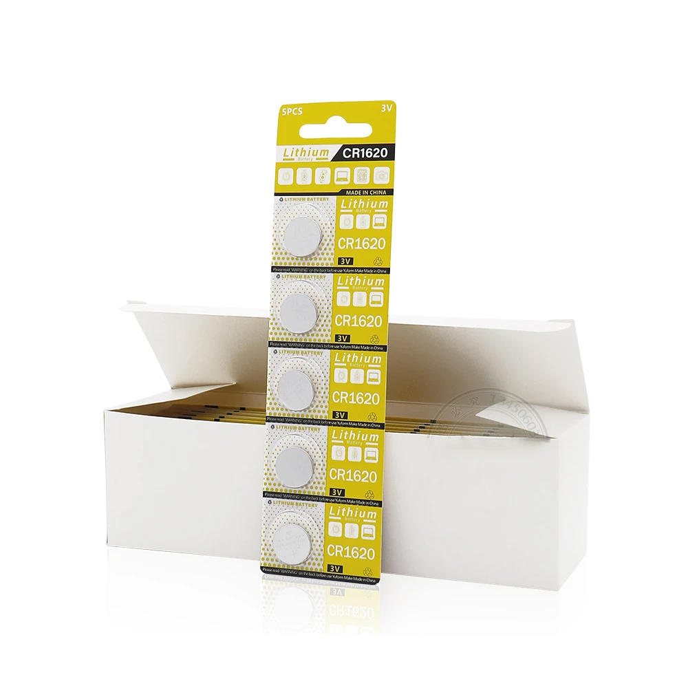 CR1620 Battery CR 1620 3V Button Battery For Watch Car Remote Control Calculator Scales Shavers DL1620 BR1620 Lithium Coin Cells