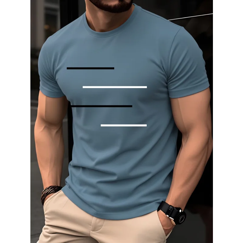 Mens Cotton Crew Neck Tee Lightweight Soft Casual Short Sleeve Shirt for Weekend Hanging Out Daily Use