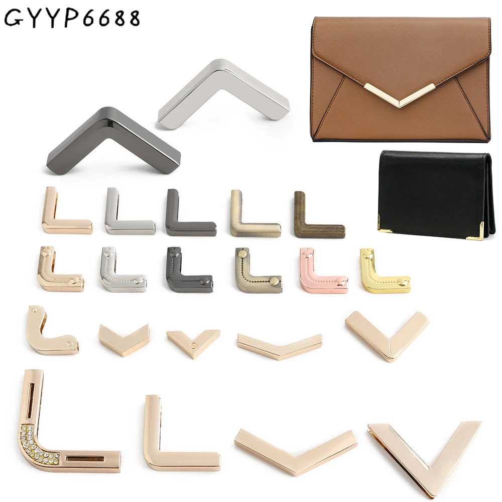 4/20/50PCS 19/24/27/36mm Handbag Edge Protection Buckles Bags Corners Clasps For Books Scrapbooking Menus Protectors Accessories