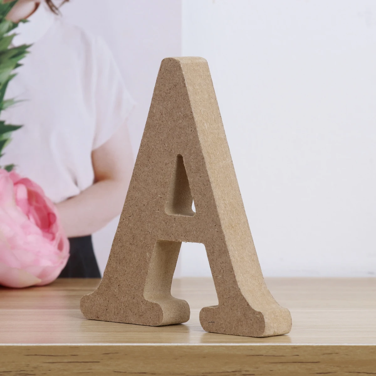 

Wooden Letter Ornaments Rustic Decor Alphabet Letters Number for Wall Bamboo Craft