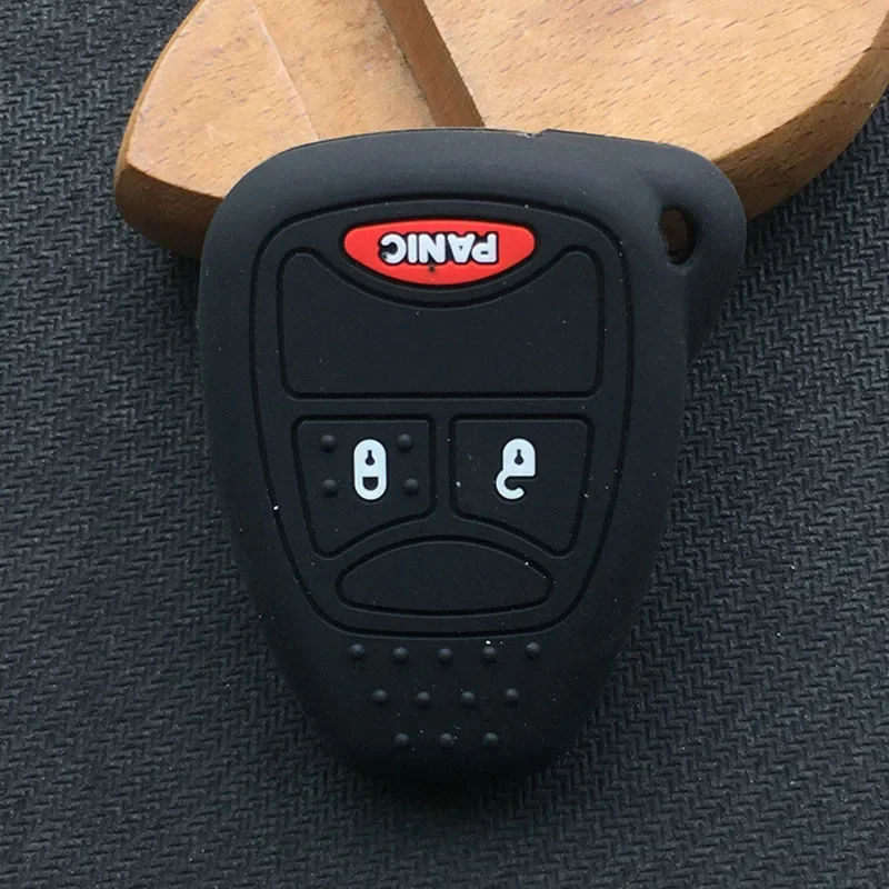 silicone Remote Car Key Shell Cover For Chrysler 300 Dodge Caliber for Jeep Patriot Pacifica Liberty 2+1 3 Buttons Fob Key Case