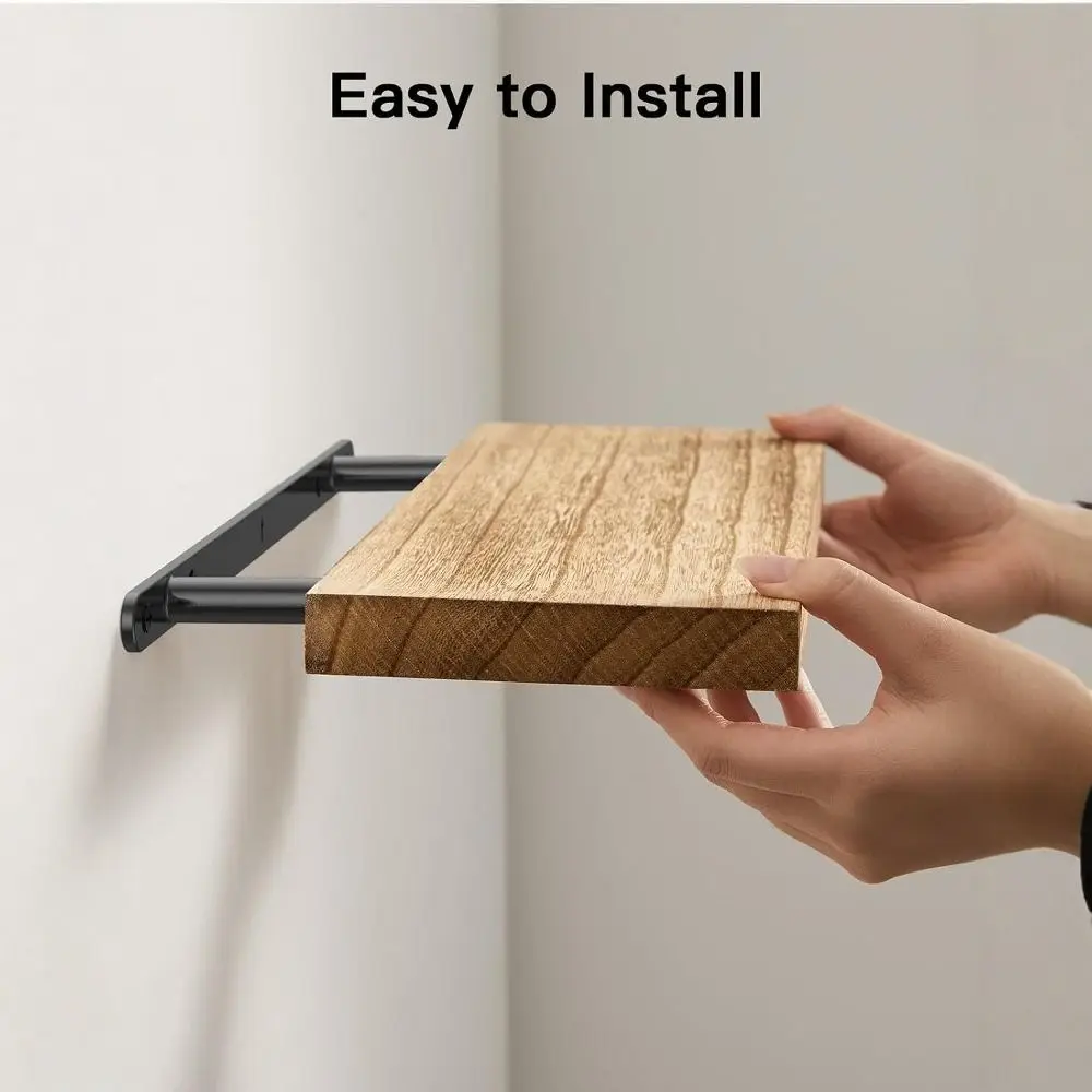 

1 шт. настенные плавающие полки деревянные более толстые полки для хранения более толстые многофункциональные полки для ванной комнаты