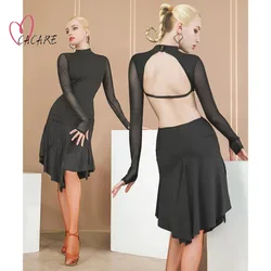 2022 Sexy Latin Dance Dress Women Latina Salsa Cha Cha Dance Wear Competition Dresses Ladies Fringe Costumes Flamengo D1321