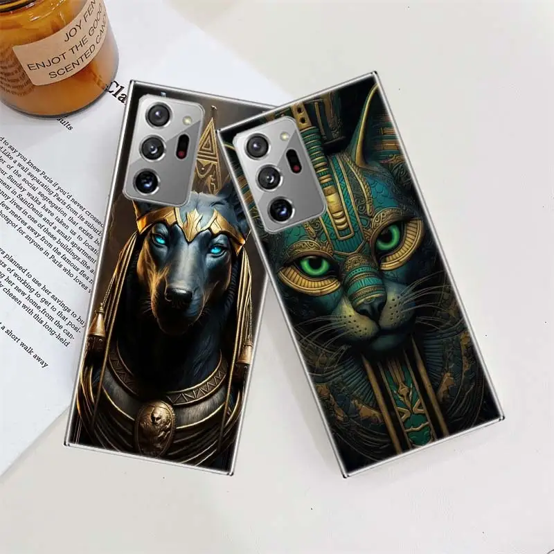 Egyptian Pharaoh's Mummy Phone Case For Samsung Galaxy S24 S22 Ultra S21 Plus Capa S20 S23 FE S10 S9 S8 Plus Cover Shell Clear T