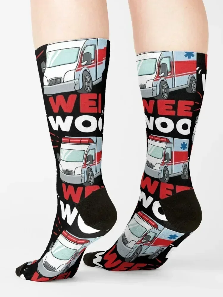 Wee Woo Ambulance Paramedic Emergency Medic Gift Socks Sports luxe sports stockings compression Male Socks Women's