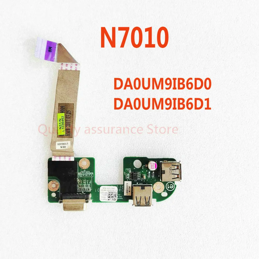 

DA0UM9IB6D0 DA0UM9IB6D1 For DELL Inspiron 17R N7010 Dual USB Port VGA Circuit Board Cable 05NCX3 5NCX3 100% Test ok