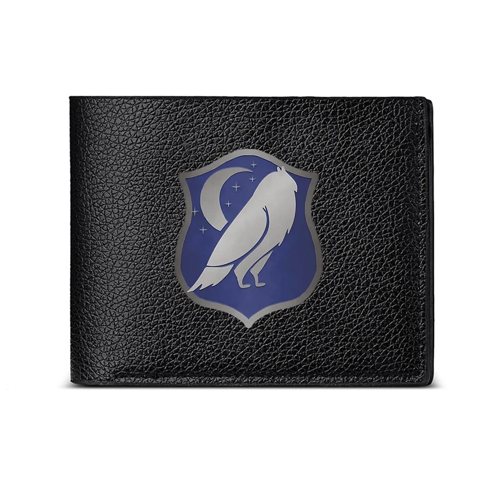 Owl And Moon Shield Design Men's Wallet Card Holder Casual Business Fashion Print Style