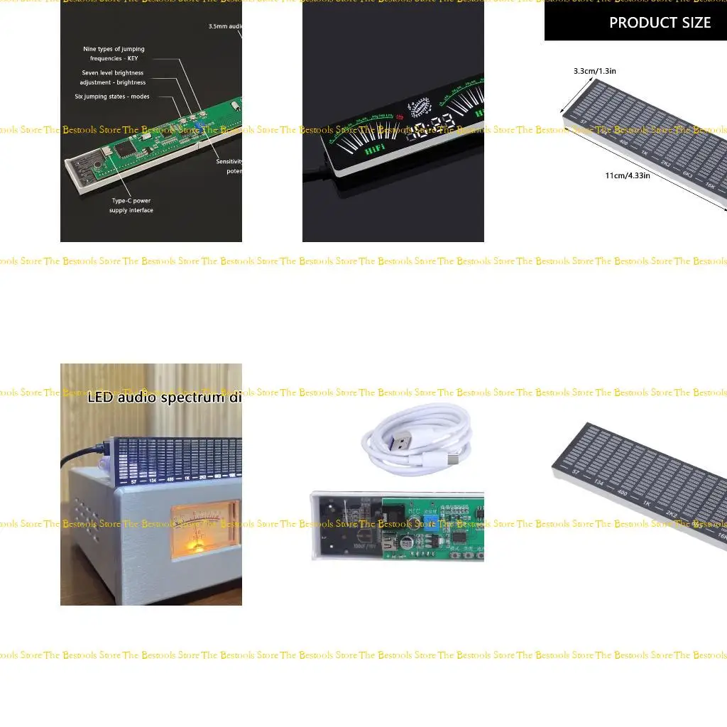 

12pf upgeades светодиодные музыкальные спектр ритм визуализаторы Light Sound для декоров Game & Car