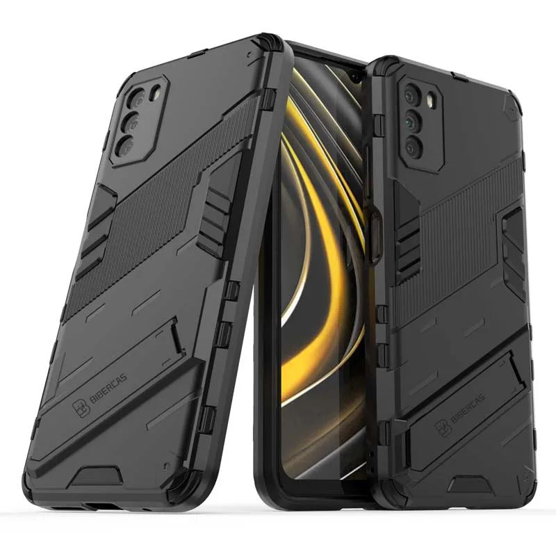 Shockproof Case for Xiaomi Poco M3 M4 Pro M5S M6 Pro 4G 5G Armor Phone Cover For POCO M6 Pro M6pro Bumper Holder Back Coque Case