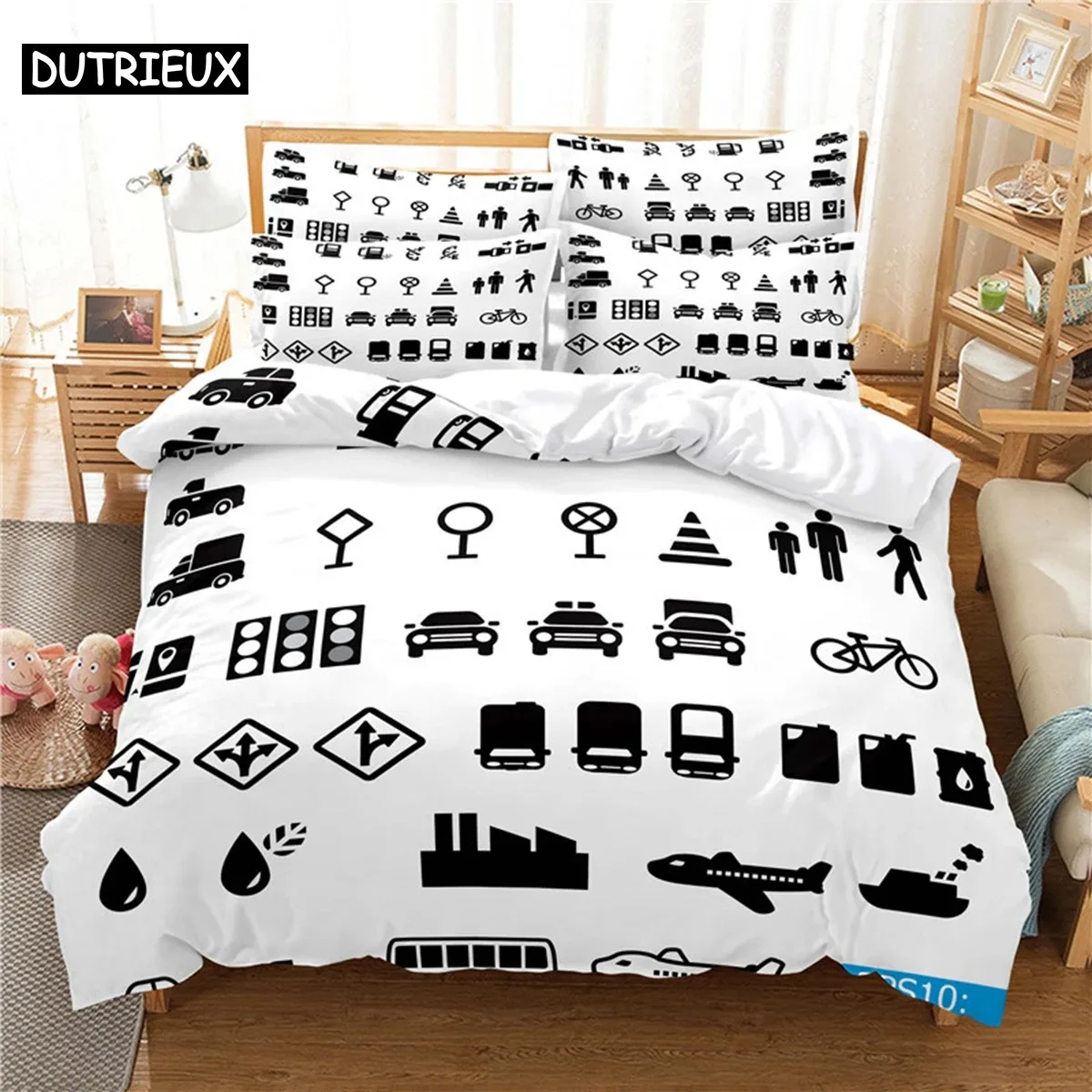 

Traffic Sign Bedding Set Duvet Cover Set 3d Bedding Digital Printing Bed Linen Queen Size Bedding Set Fashion Design