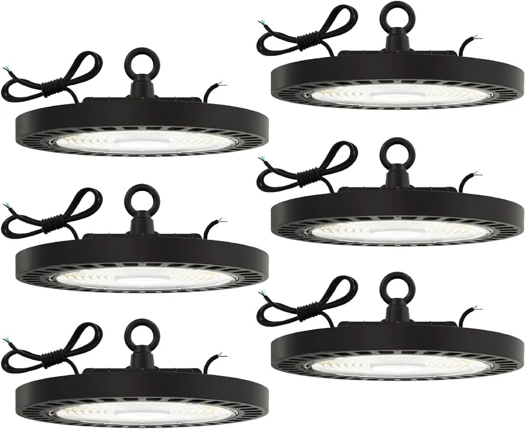 

UFO LED High Bay Light Lighting for Warehouse 5000K Daylight 150W 21000 LM 100-277V Dimmable 1-10V IP65 Waterproof Super Bright