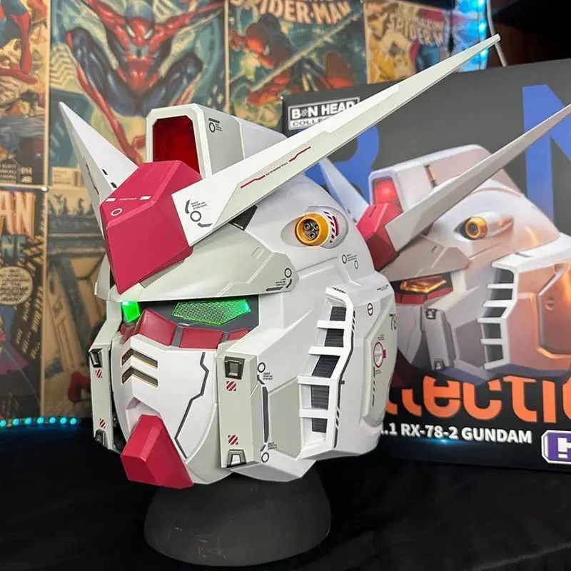 

Vol.1 Rx-78-02 Helmet Cyber Punk 1:1 Mask Mech Robot Helmet With Light Touch Control Fash Cosplay Costume Kid Halloween Toy Gift