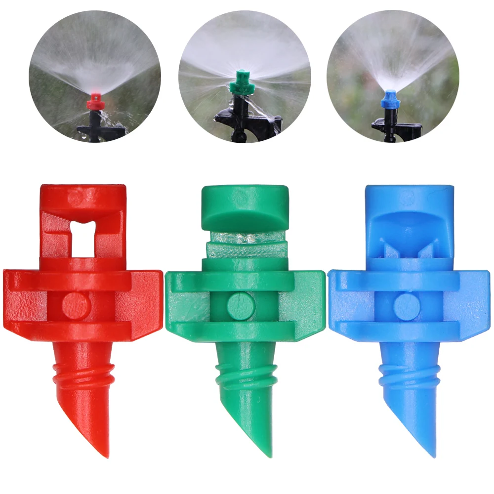 50PCS 90/180/360 Degree Refraction Nozzle Garden Sprinkler Agriculture Irrigation Plant Spray Nozzle Misting for Flowers Farm