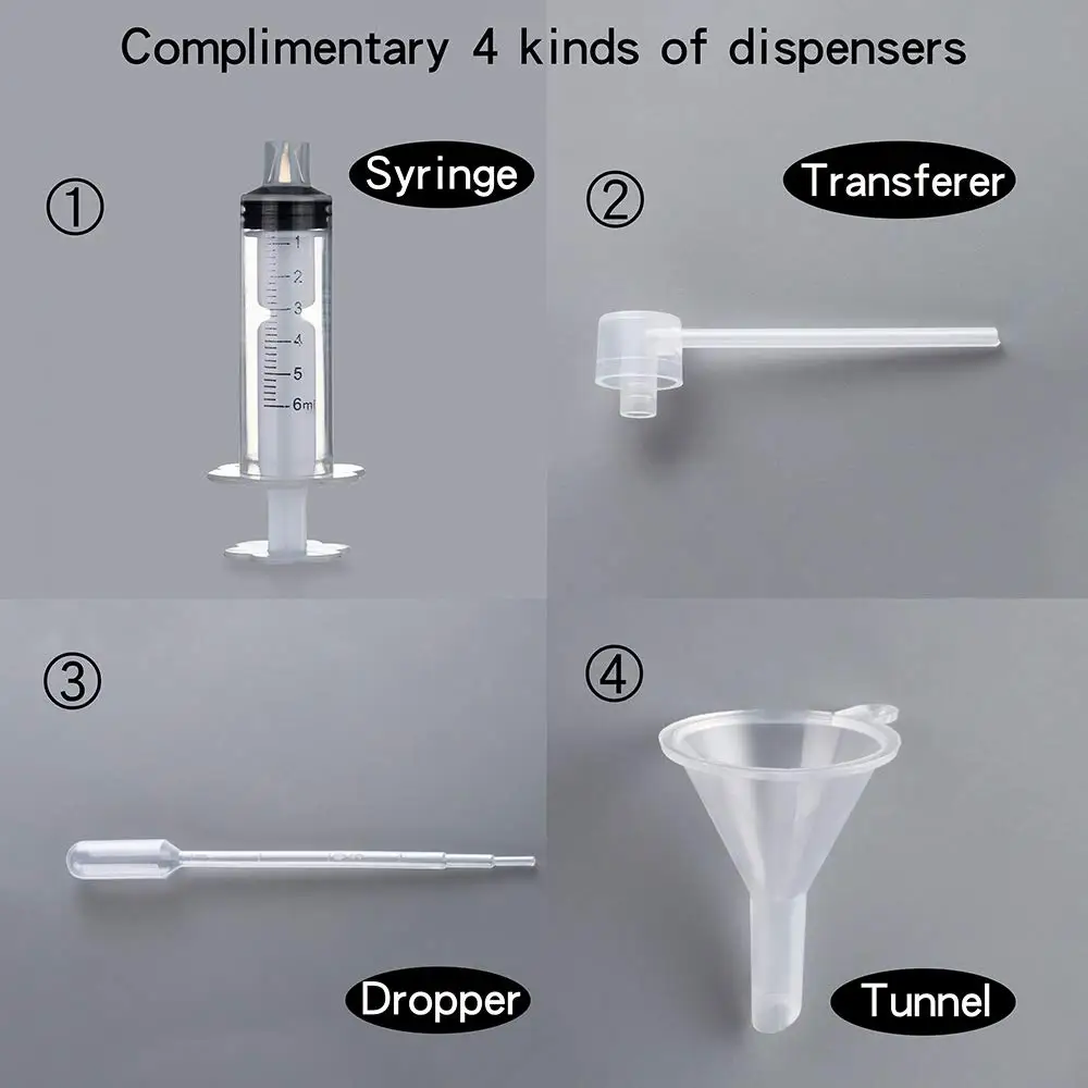 6 個 4 アクセサリー 30 ミリリットル/1 オンス透明黒詰め替え香水ボトル、ポータブル正方形空ガラス香水噴霧ボトル