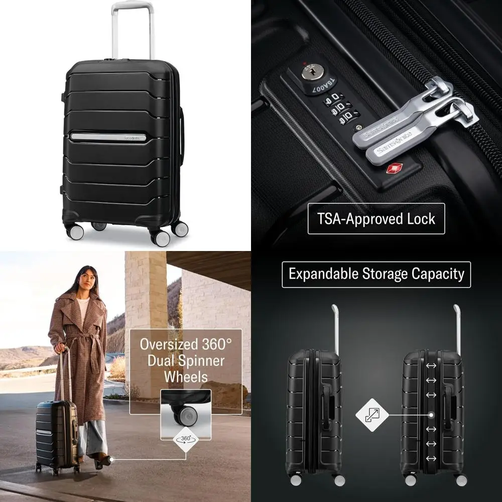 

Расширяемый твердый чемодан-спиннер, одобренный TSA и авиакомпанией, чемодан для ручной клади, незаменимая для путешествий