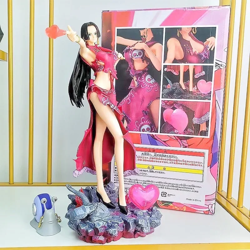 

One Piece Anime Figure 30cm Boa Hancock Sexy New Girl Pvc Action Figurine With Led Light Statue Undressable Hentai Model Toys