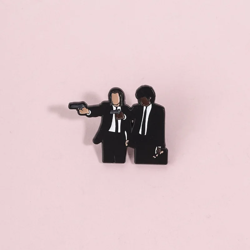 Pulp Fiction Enamel Pin Lapel Badge Retro Punk Metal Brooch For Backpack Jacket Cult Film Fan Jewelry Gift For Men Women view 2
