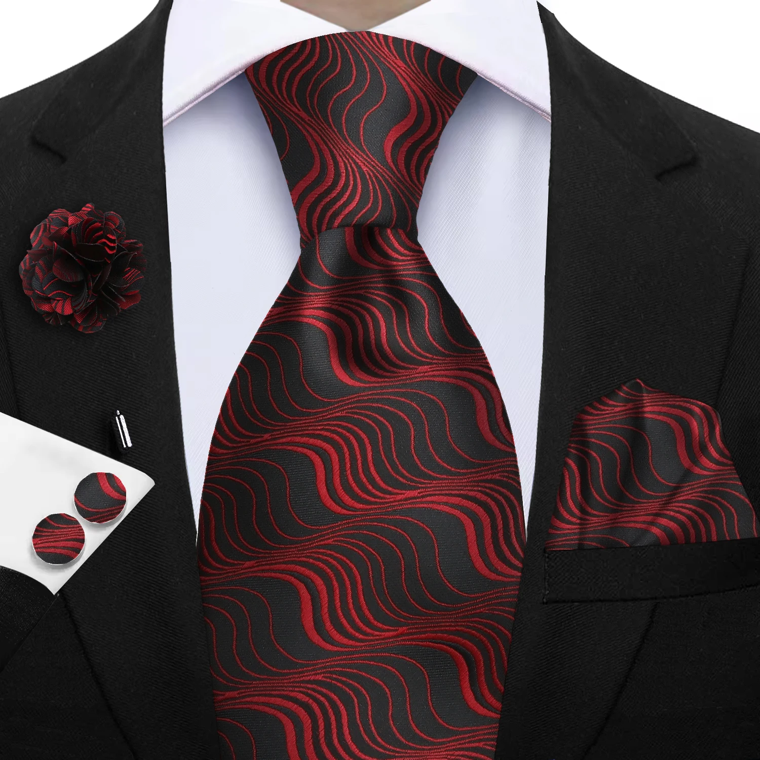 العلاقات الفاخرة الطاووس الأزرق الأرجواني ربطة العنق جيب مربع بروش مجموعة الرجال الزفاف التعادل دعوى اكسسوارات صالح مجموعة عطلة حزب هدية #2