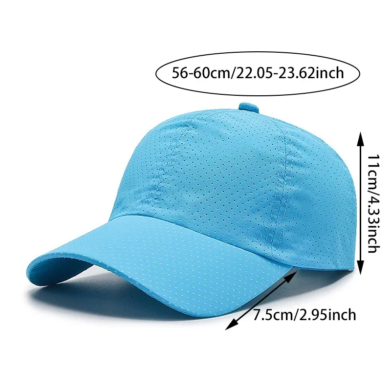 Gorra de béisbol de secado rápido para hombre y mujer, gorro deportivo transpirable, de Color puro Snapback, Unisex