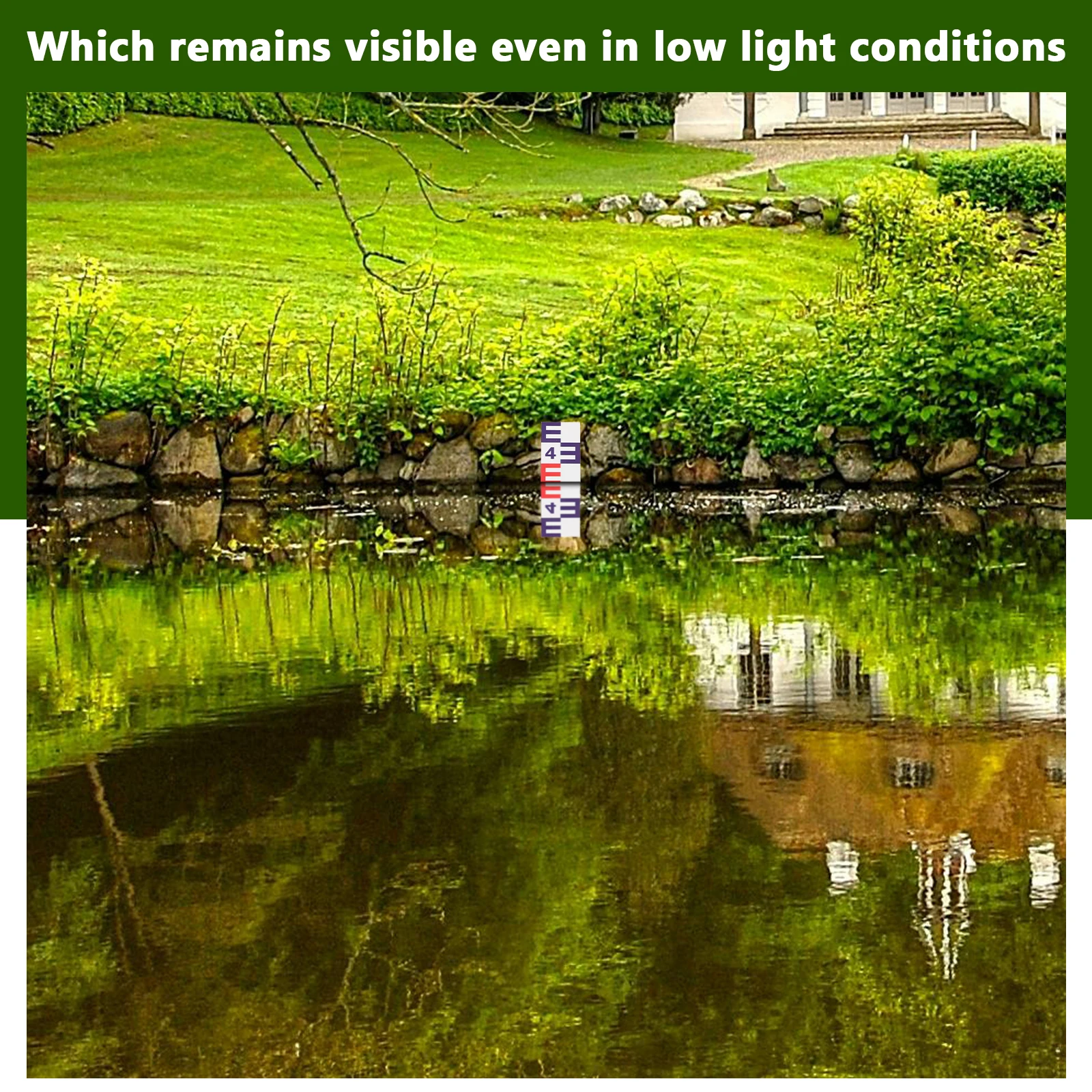 

Water Level Scale Sticker Self-Adhesive Waterproof Reflective Corrosion Resistant Pool Depth Indicator For Garden Humid