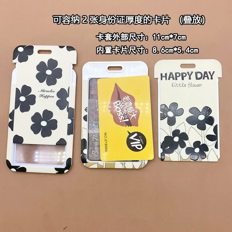 Cartoon Case Embossed Campus Cards Student Card Game Card Access Card Protector Lanyards Id Badge Holder