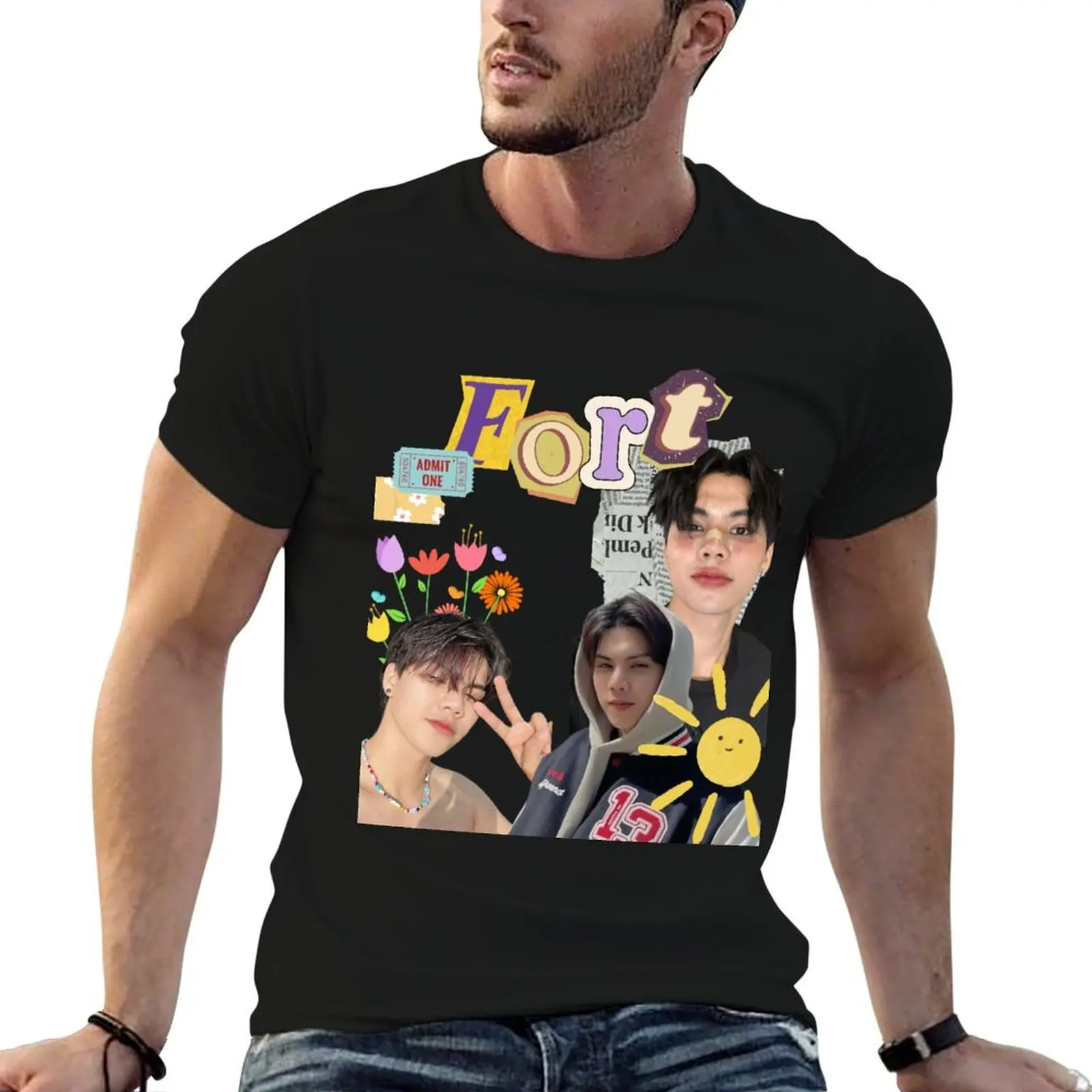 

brand t print Actor cotton t Fort Thai custom shirt men 100% luxury BL shirt T-Shirt