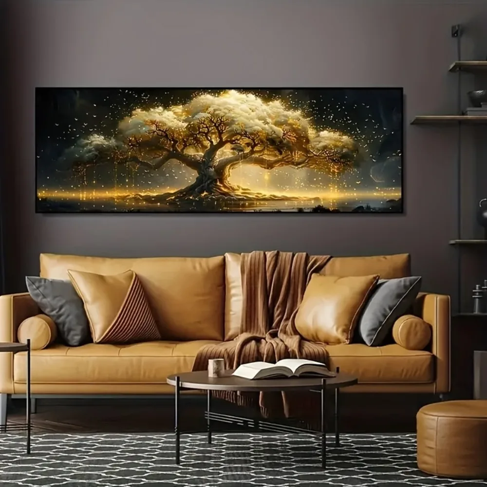 اضافية كبيرة شجرة الحياة مجردة قماش يطبع المشارك نابضة بالحياة الحديثة الجمالية كبيرة أفقية الفن يطبع جدار ديكور فني للمنزل
