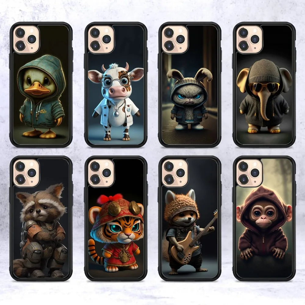 

Monkey Frog Pig Cow Bird Cat Animal Phone Case Silicone PC+TPU For Samsung S10 20 30 22 23 24 Plus Lite Ultra Cover