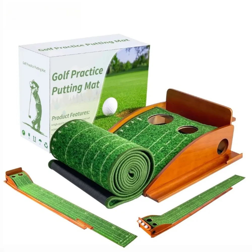 tapis-de-putting-en-bois-massif-vert-petite-taille-entraineur-de-swing-de-golf-d'interieur-detachable-pour-l'entrainement