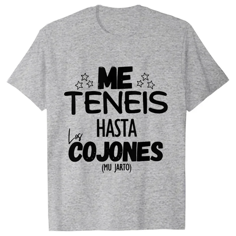 Streetwear Soft Women's Short-sleeved T-shirt with Funny Spanish Phrases and Jokes.graphic Tshirts Summer Streetwear Personality