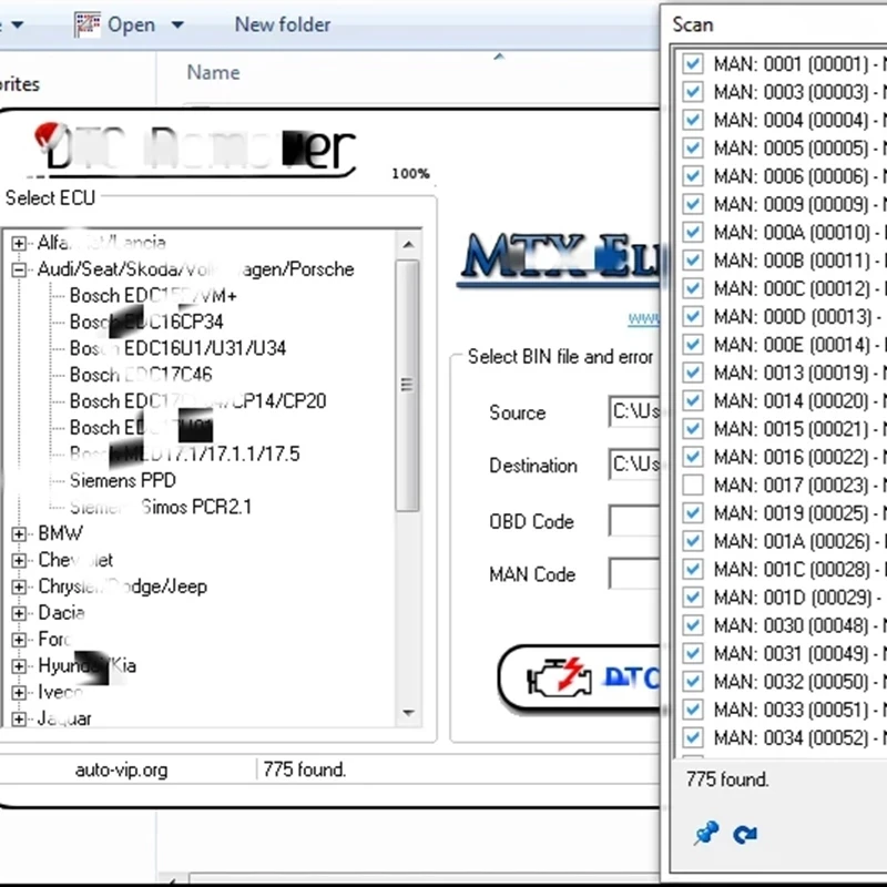 DTC Remover 2023 For KESS KTAG FGTECH OBD2 Software MTX DTC Remover 1.8.5.0 With Keygen+ 9 Extra ECU Tuning Software ECU Full