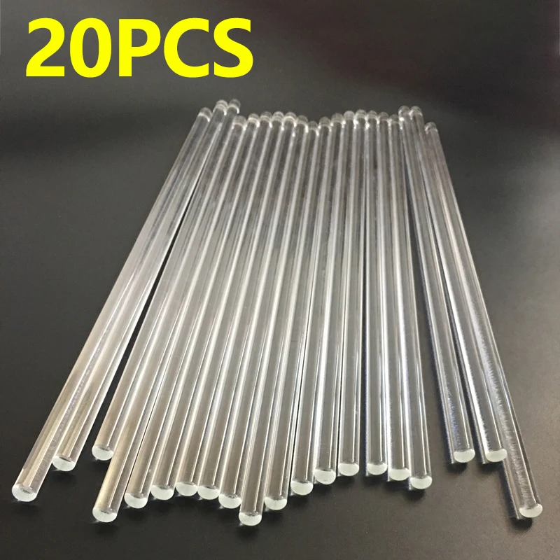 

20 pieces glass rod stirring rod diameter 5mm 6mm 7mm 8mm length 15cm 20cm 25cm 30cm 40cm drainage rod