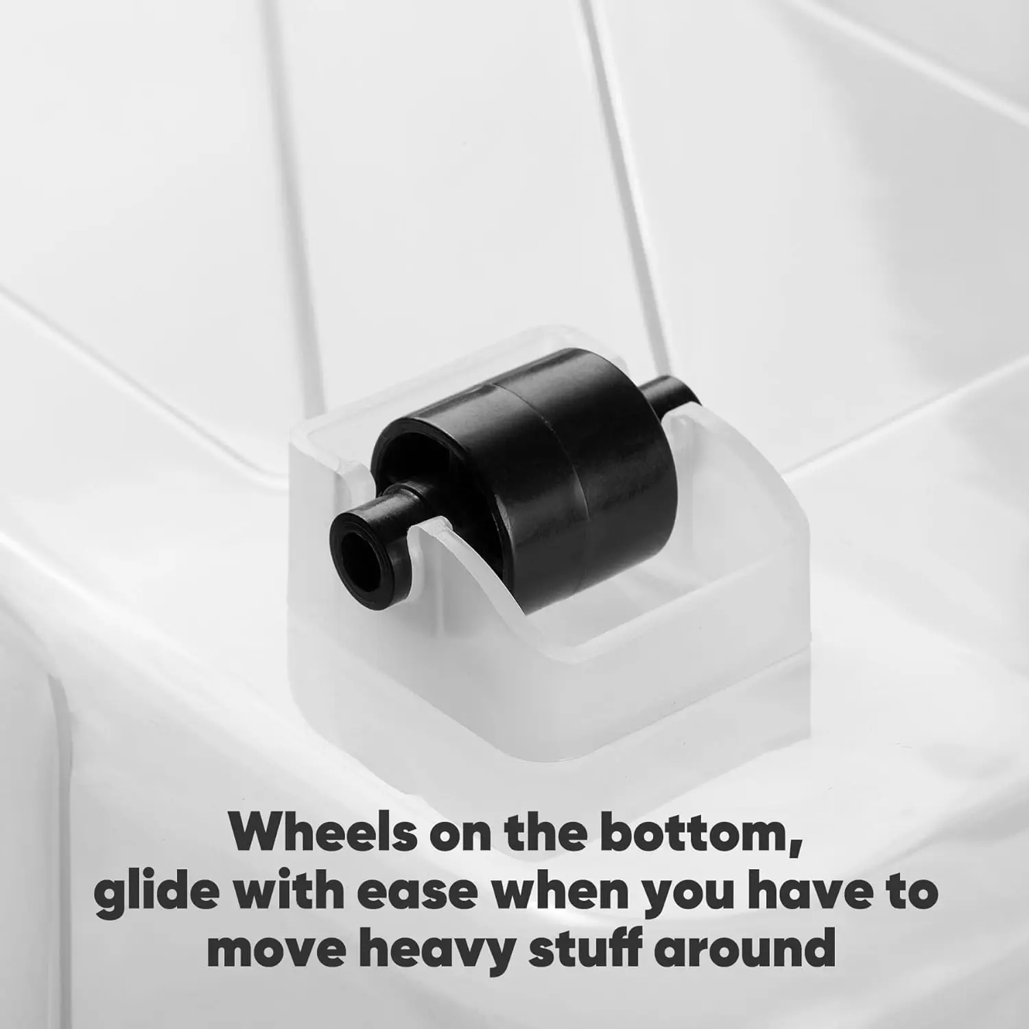 72 Quart Stackable Nestable Storage Bins with Lids and Latches, Clear Plastic Containers (6-Pack)