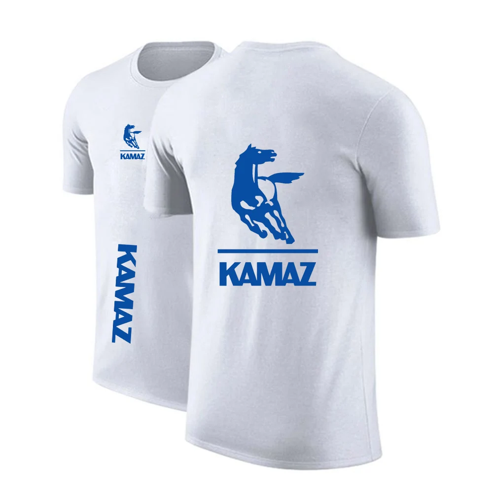 2023 New Men's Kamaz Printing Casual Cotton Solid Short Sleeves Comfortable High Quality Fashion Harajuku Hip Hop T-Shirts Tops