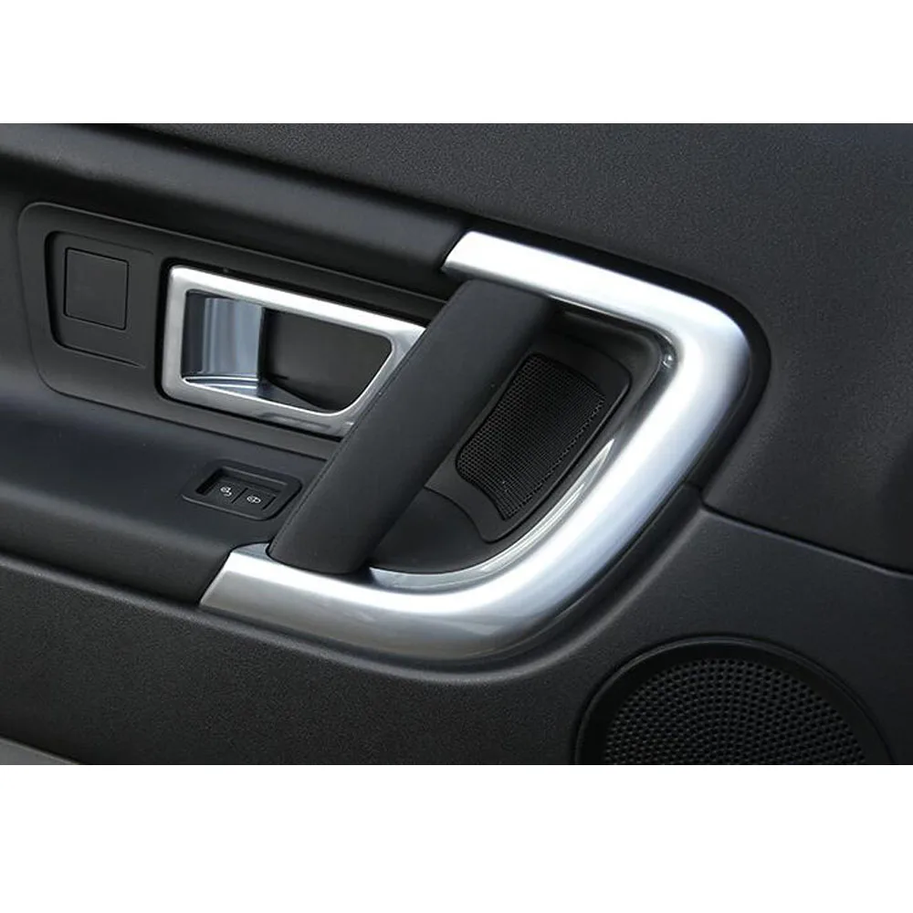 Car Inner Sticker Body ABS Matte Door Armrest Handrail Trim Frame 4pcs For Land Rover Discovery Sport 2015 2016 2017 2018 2019