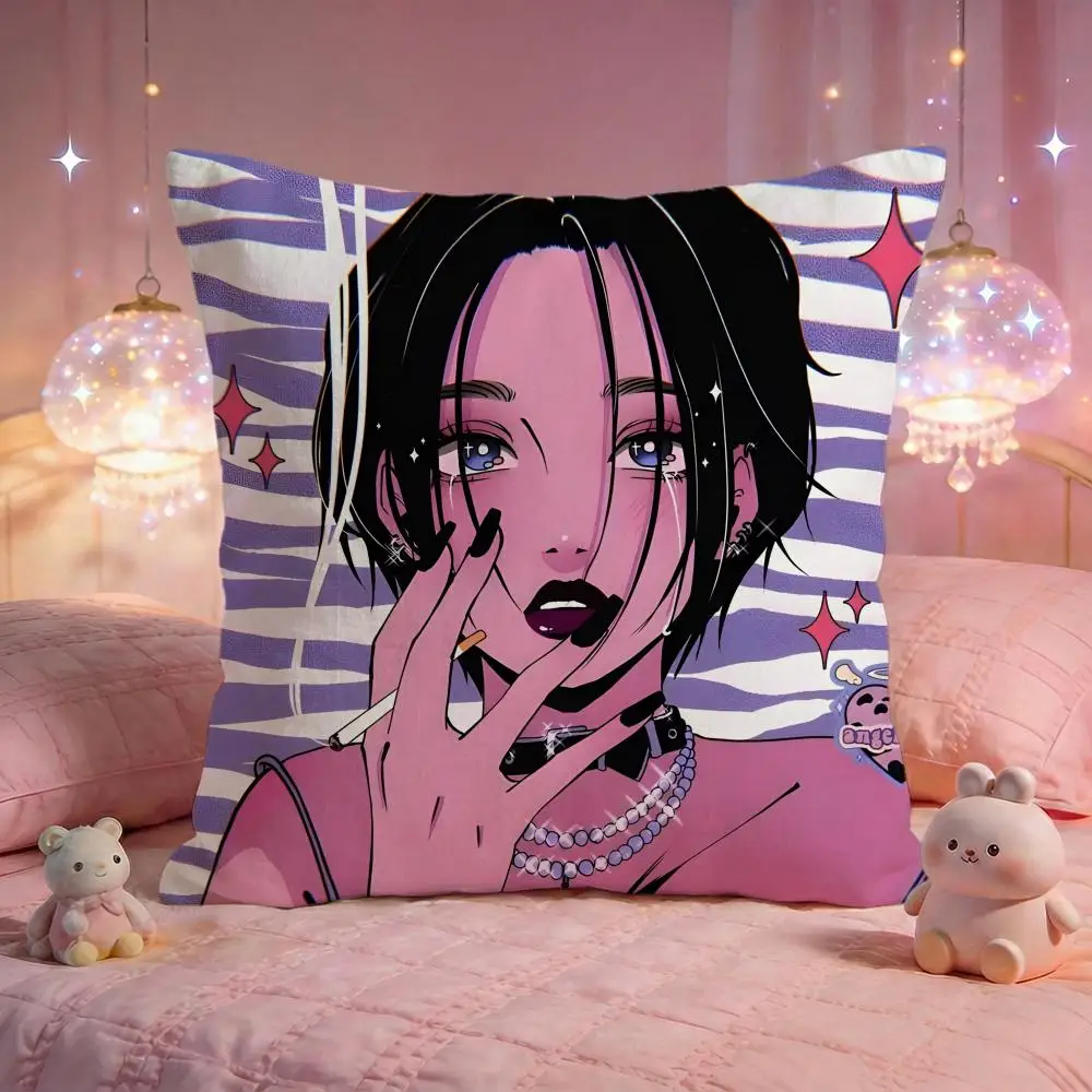 cute girl n-NANA Cushion Cover Premium Comfort Reversible Pillow Cove -Two in One Design for Any Room & Car Interior