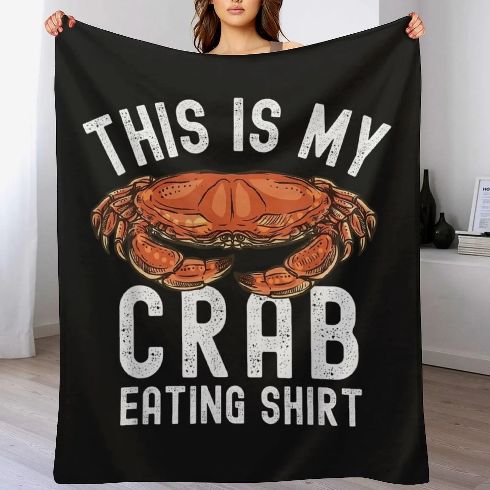 

This Is My Crab Eating Shirt Funny Crab Leg Lover Mens Kids Throw Blanket manga Summer Camping Blankets