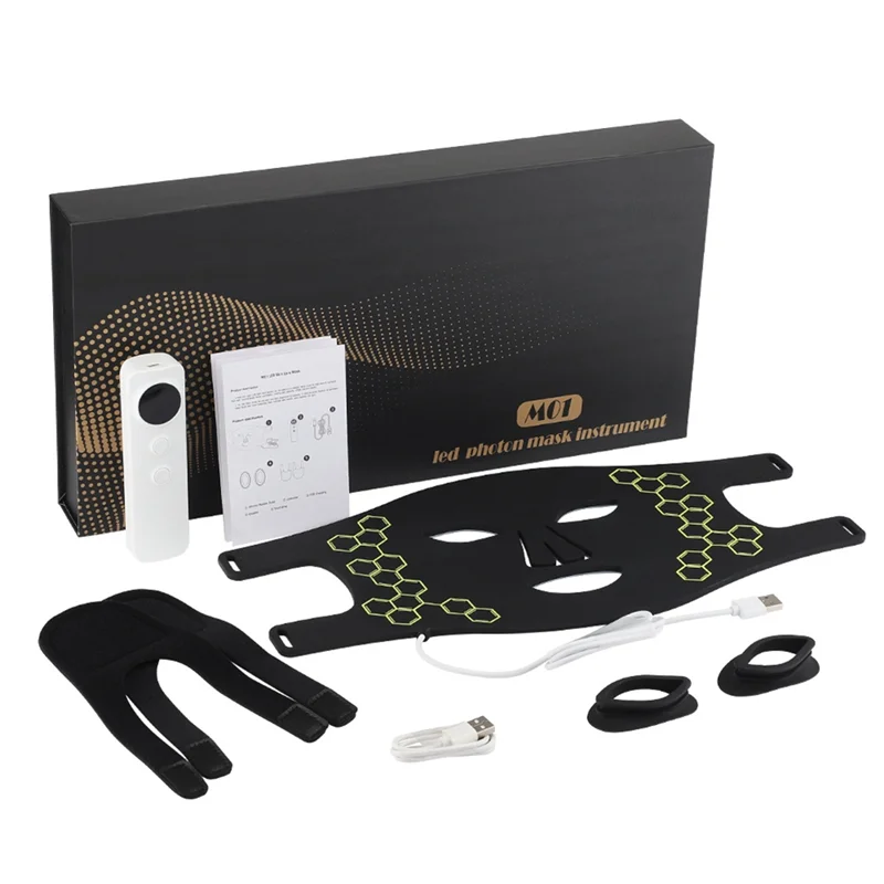

LED Photon Beauty Mask Instrument IPL Rejuvenation Lightens Fine Lines Brighten Skin Tone Soft And Skin-Friendly