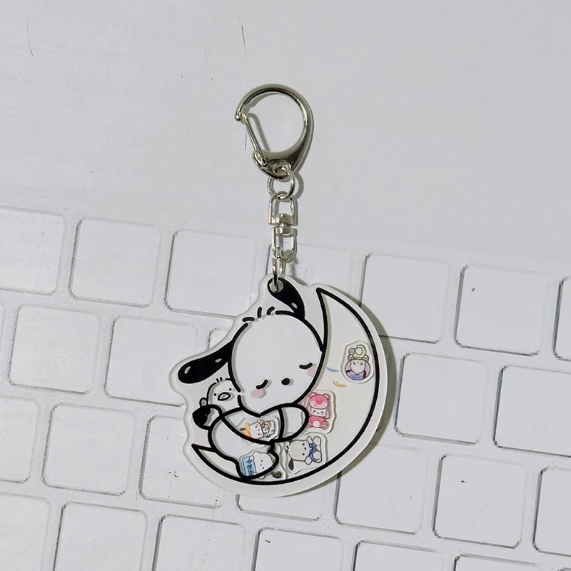 Sanrio Anime Cartoon Sleeping Pochacco Pendant Keychain Exquisite Fashion Kawaii Backpack Decoration Accessories Birthday Gifts