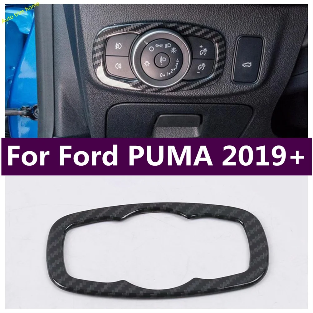 

Carbon Fiber Style Headlight Head Light Lamp Control Switch Button Cover Trim Fit For Ford PUMA 2019 2020 2021 2022 2023 2024